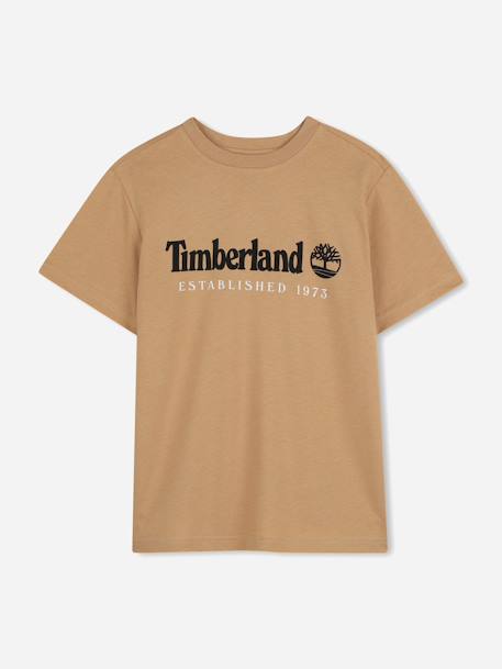 T-shirt  garçon à manches courtes Blanc+Marron clair 4 - vertbaudet enfant 