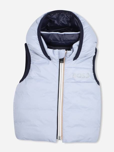 Blouson garçon sans manches Bleu clair / bleu foncé 1 - vertbaudet enfant 