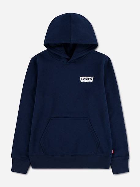Sweat garçon à capuche Bleu+Noir 1 - vertbaudet enfant 
