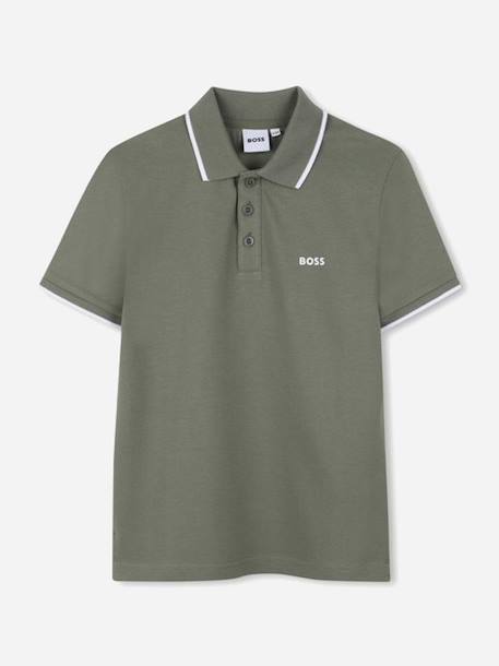 Polo garçon col classique Vert 1 - vertbaudet enfant 