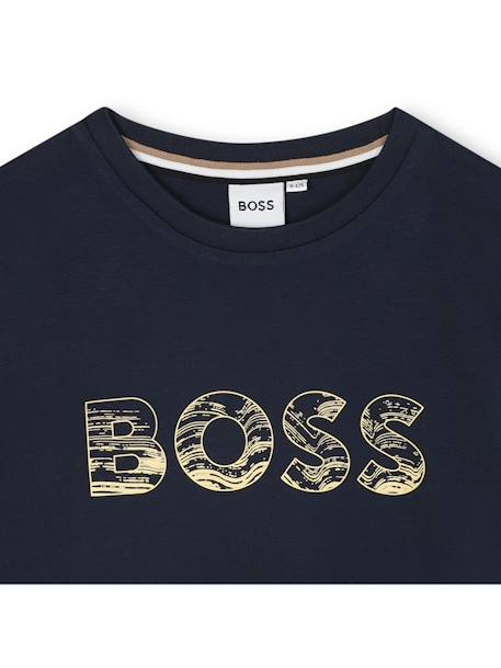 T-shirt  garçon col rond Bleu+Noir+Vert 3 - vertbaudet enfant 
