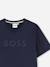 T-shirt  garçon col rond Bleu cargo+Noir 2 - vertbaudet enfant 