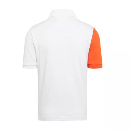 Polo garçon en coton Blanc, gris, orange 3 - vertbaudet enfant 