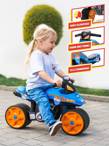 Draisienne moto street avec roues silencieuses Bleu hot wheels+Rouge corail 2 - vertbaudet enfant 