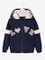 Sweat zippé à capuche sport 'Love' fille marine 1 - vertbaudet enfant 
