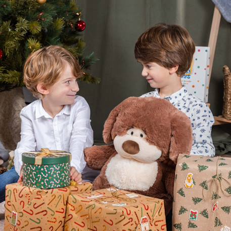 Peluche chien Chubby Dog 40 cm Marron 5 - vertbaudet enfant 