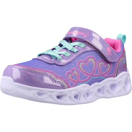 Baskets enfant fille Noir bkmt+Violet lvmt 10 - vertbaudet enfant 