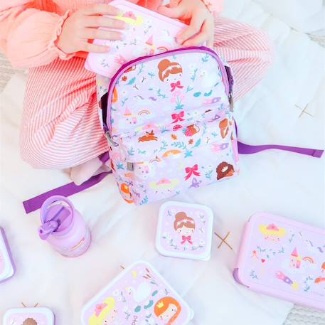 Lot de 4 boîtes à goûter Jaune+Kaki+Princesses+Robot+Rose+Rose, rouge, violet+Vert de gris 16 - vertbaudet enfant 