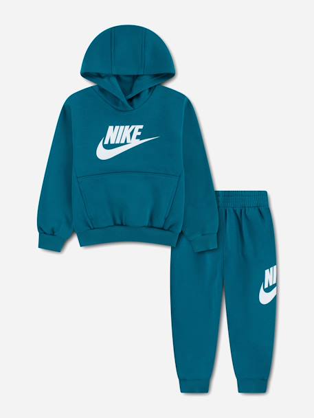 Ensemble deux pièces pour bébé sweat à capuche et pantalon confortable Bleu canard+Marron clair+Noir / doré+Vert foncé 1 - vertbaudet enfant 