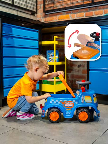 Porteur avec assise ouvrante et volant directionnel avec klaxon Bleu hot wheels 2 - vertbaudet enfant 