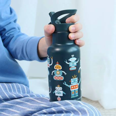 Gourde isotherme cœurs (350 ml) Bleu marine+Parme 3 - vertbaudet enfant 