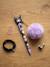 Stylo kuromi avec figurine et pompon Violet 1 - vertbaudet enfant 