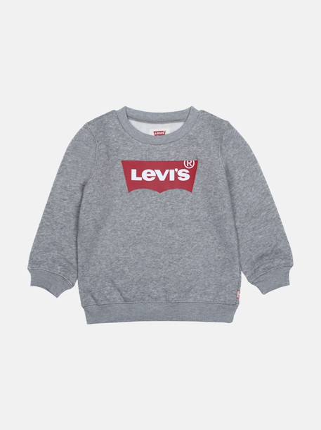 Sweat col rond Gris+Rouge 1 - vertbaudet enfant 