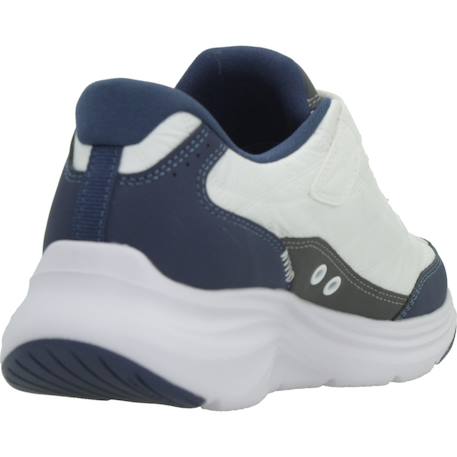 Baskets enfant garçon en cuir Blanc wnv+Bleu nvy 3 - vertbaudet enfant 