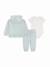 Ensemble 3 pièces Bleu clair+Vert d'eau 4 - vertbaudet enfant 