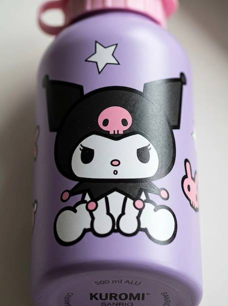 Gourde kuromi 500 ml en aluminium Noir et violet 4 - vertbaudet enfant 