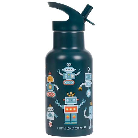 Gourde isotherme cœurs (350 ml) Bleu marine+Parme 6 - vertbaudet enfant 