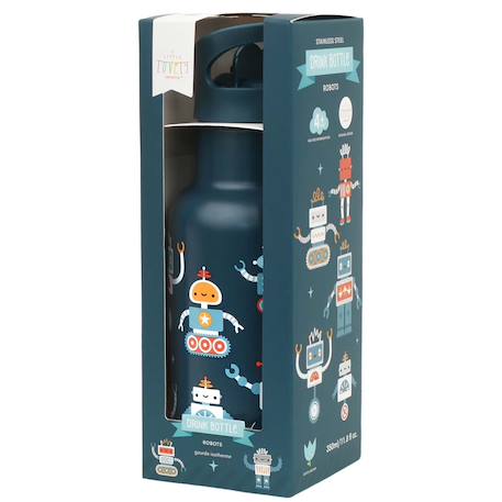 Gourde isotherme cœurs (350 ml) Bleu marine+Parme 4 - vertbaudet enfant 