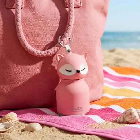 Mini gourde isotherme bestie renard Rose, blanc, noir 5 - vertbaudet enfant 
