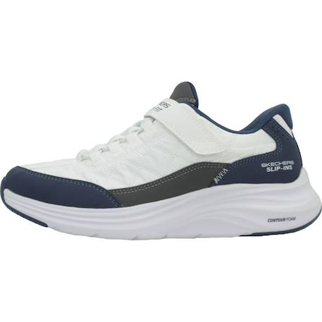 Baskets enfant garçon en cuir Blanc wnv+Bleu nvy 2 - vertbaudet enfant 