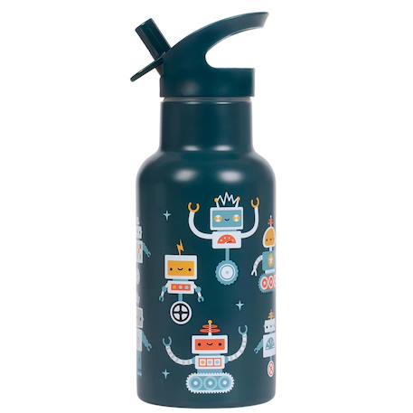 Gourde isotherme cœurs (350 ml) Bleu marine+Parme 1 - vertbaudet enfant 