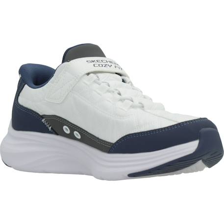 Baskets enfant garçon en cuir Blanc wnv+Bleu nvy 5 - vertbaudet enfant 