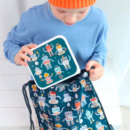 Lot de 4 boîtes à goûter Jaune+Kaki+Princesses+Robot+Rose+Rose, rouge, violet+Vert de gris 20 - vertbaudet enfant 