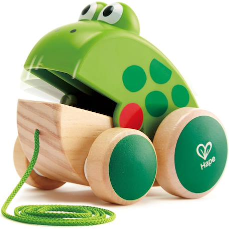Grenouille jouet en bois Vert 1 - vertbaudet enfant 