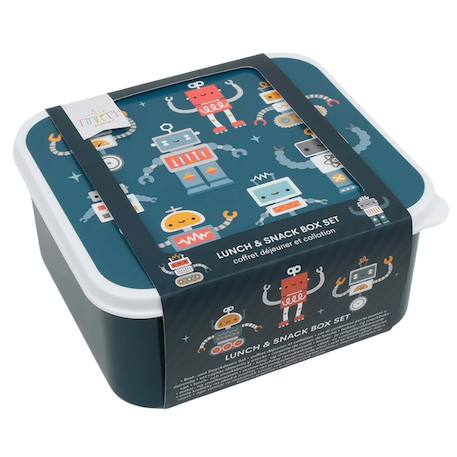 Lot de 4 boîtes à goûter Jaune+Kaki+Princesses+Robot+Rose+Rose, rouge, violet+Vert de gris 24 - vertbaudet enfant 