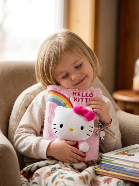 Journal intime peluche hello kitty avec cadenas et clé Blanc et rose 2 - vertbaudet enfant 