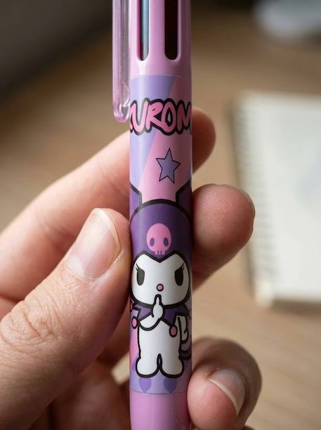 Stylo kuromi 6 couleurs encre Noir et rose 4 - vertbaudet enfant 