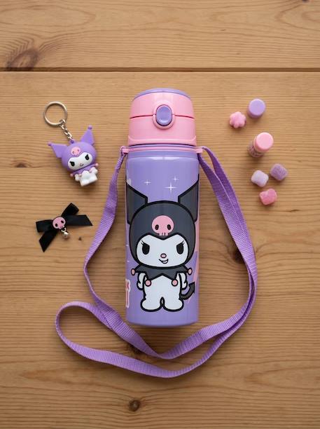 Gourde kuromi enfant 600 ml avec poignée Noir et rose 1 - vertbaudet enfant 