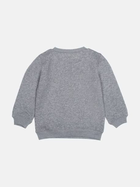 Sweat col rond Gris+Rouge 2 - vertbaudet enfant 