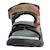 Sandales en cuir velours à scratch Marron rouge 4 - vertbaudet enfant 