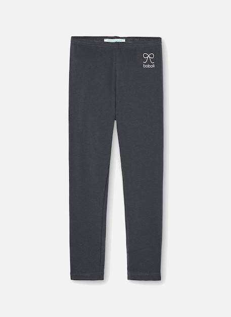 Legging fille en maille élastique Gris 1 - vertbaudet enfant 