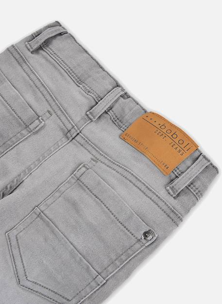 Pantalon garçon en denim élastiqué Gris 4 - vertbaudet enfant 