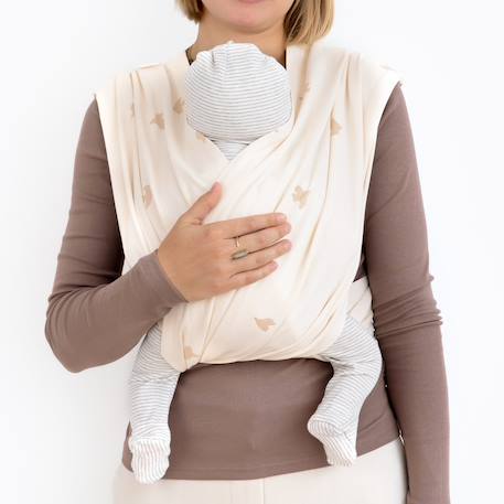 Porte-bébé duo - confort & maintien Beige clair chiné+Kaki+Mix grey+Moka+Nearly+Piuma ecru 31 - vertbaudet enfant 