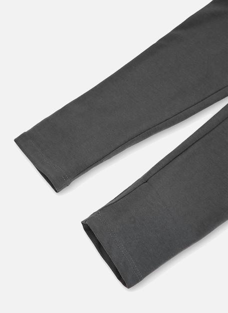 Legging fille en maille élastique Gris 4 - vertbaudet enfant 
