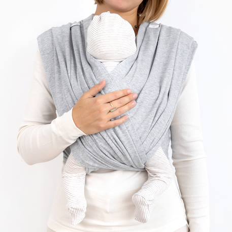 Porte-bébé duo - confort & maintien Beige clair chiné+Kaki+Mix grey+Moka+Nearly+Piuma ecru 17 - vertbaudet enfant 