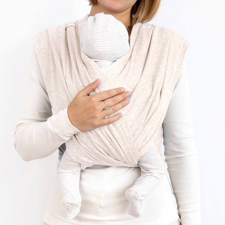 Porte-bébé duo - confort & maintien Beige clair chiné+Kaki+Mix grey+Moka+Nearly+Piuma ecru 4 - vertbaudet enfant 