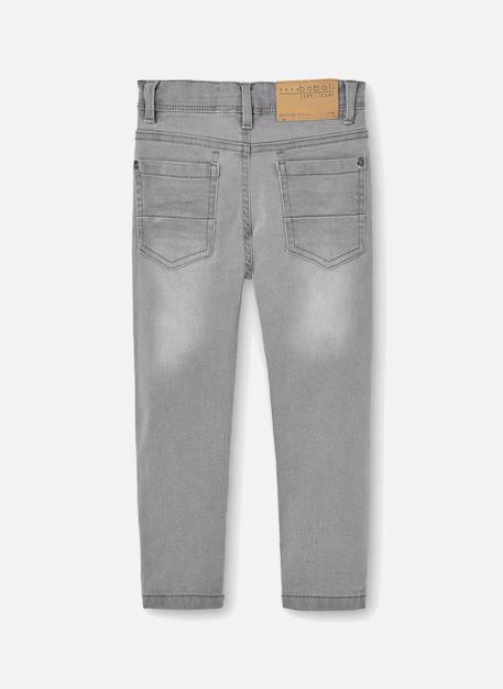 Pantalon garçon en denim élastiqué Gris 2 - vertbaudet enfant 