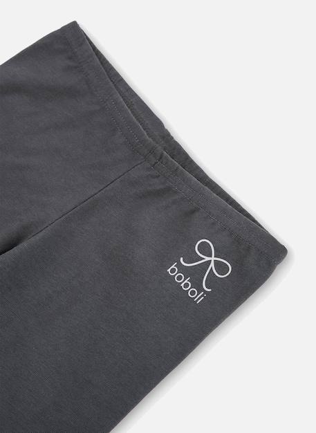 Legging fille en maille élastique Gris 3 - vertbaudet enfant 