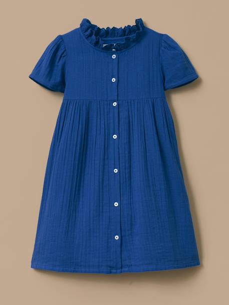 Robe en gaze de coton fille Outremer 1 - vertbaudet enfant 