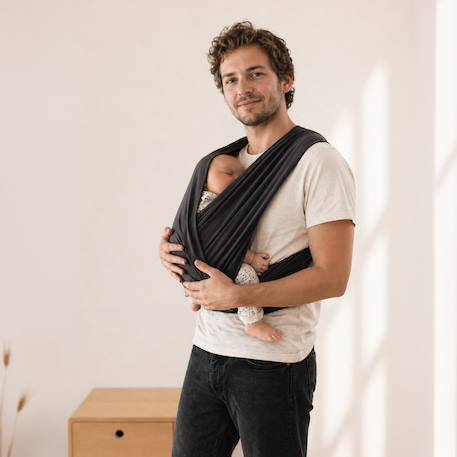 Porte-bébé duo - confort & maintien Beige clair chiné+Kaki+Mix grey+Moka+Nearly+Piuma ecru 24 - vertbaudet enfant 