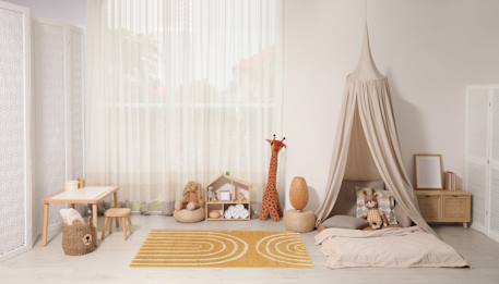 Tapis enfant épais et confortable harmoni Jaune naturel+Palette colorée+Rose poudrée 2 - vertbaudet enfant 
