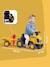 Porteur tracteur 1er âge à volant directionnel avec klaxon, roues silencieuses et remorque Jaune jcb+Orange 5 - vertbaudet enfant 