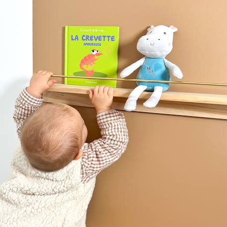 Peluche - pantin bamboo bebe hippopotame - 24 cm s/carte Bleu 4 - vertbaudet enfant 