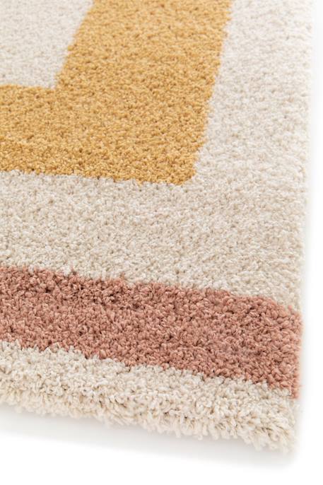 Tapis shaggy épais et confortable doodling Jaune naturel 5 - vertbaudet enfant 