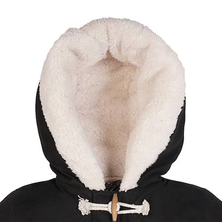 Blouson garçon noir à capuche | doublé imitation mouton | jude Noir 5 - vertbaudet enfant 