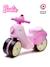 Scooter 1er âge barbie à roues silencieuses, guidon directionnel avec klaxon - crème et rose Rose barbie 4 - vertbaudet enfant 
